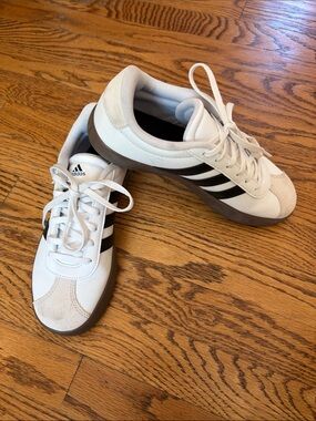 adidas White and Black Low-Top Sneakers